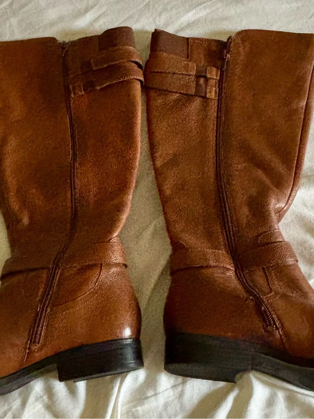 ✨ Naturalizer Jessie Leather Wide Calf Friendly Riding Boots Brown Worn Twice! ✨ - Picture 7 of 14